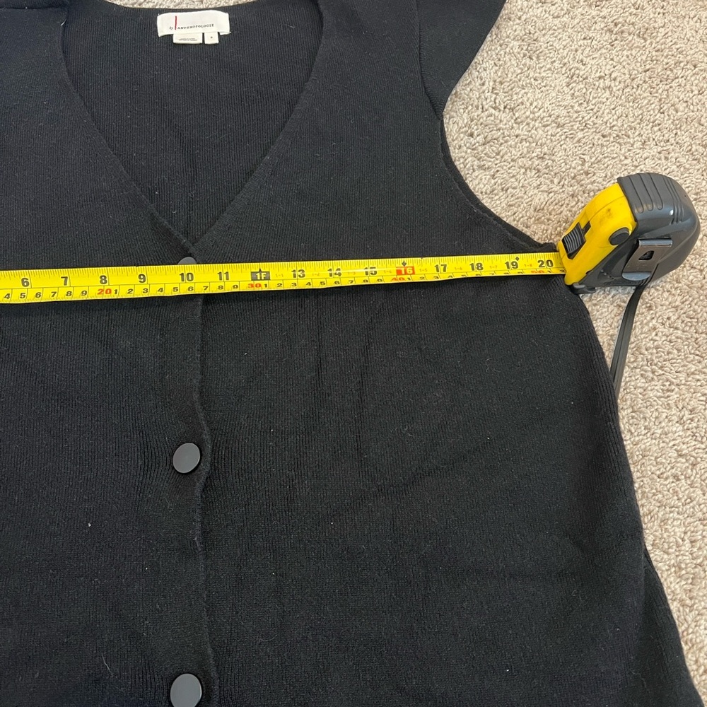 Anthropologie The Willa Black Oversized Sweater Vest| Size S - Picture 4 of 7